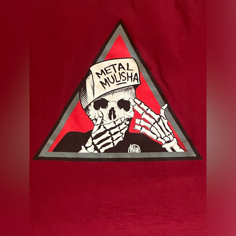 Metal Mulisha Guard Men's Burgundy Crew Neck T Shirt Size XL